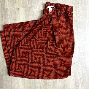 Retro Pants, orange and black.